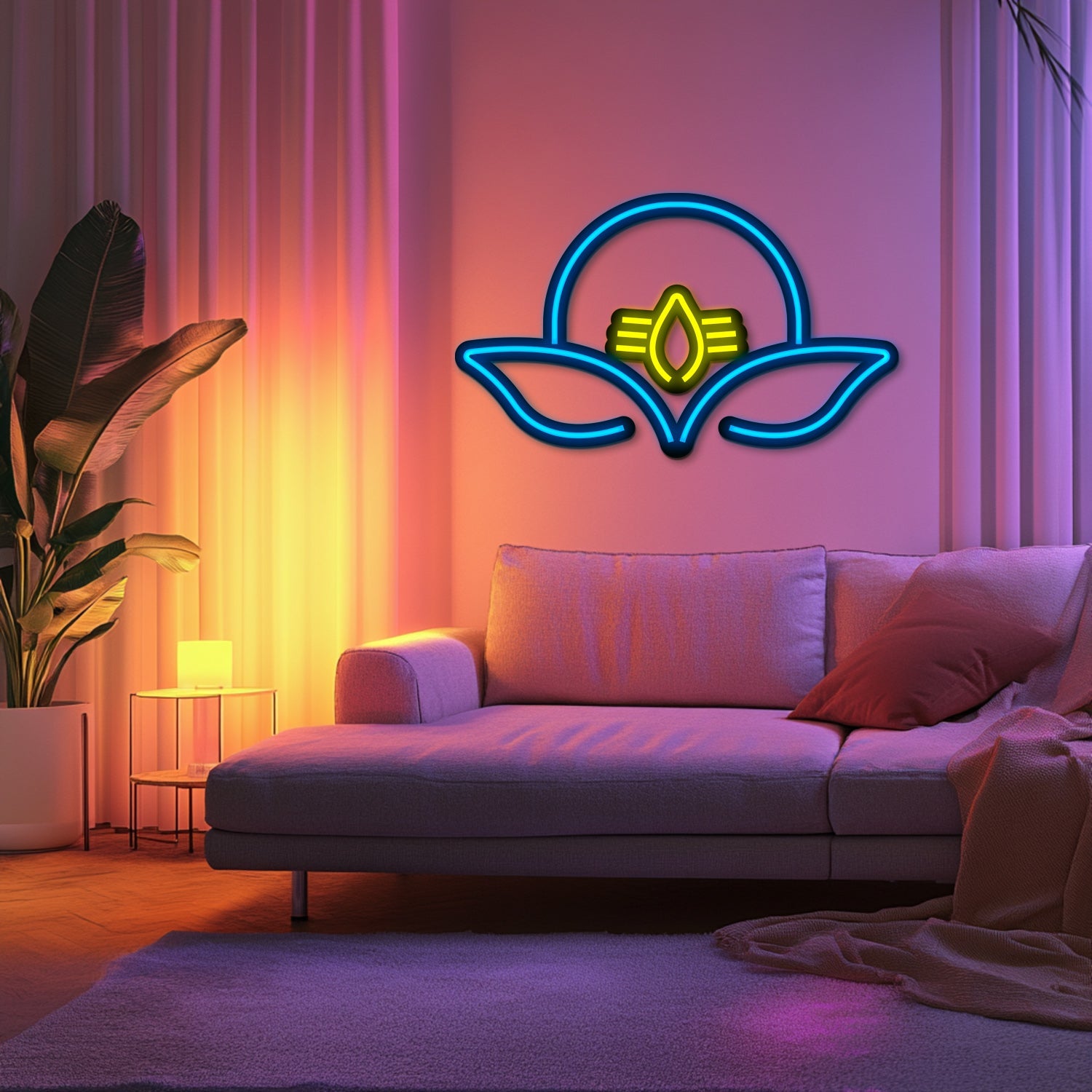 Lord Shiva Metal Neon Wall Art- LN0172